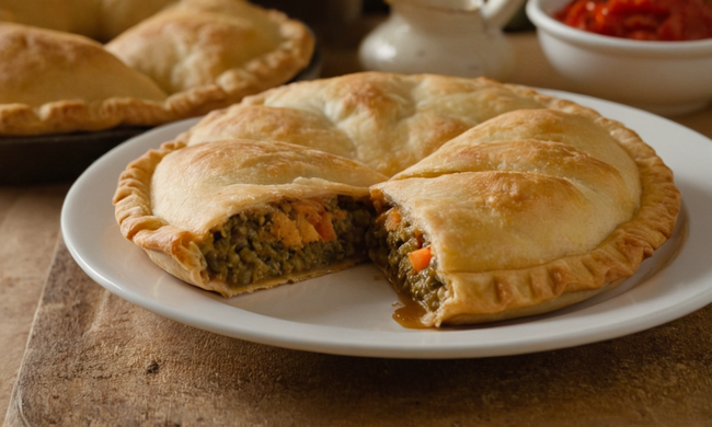 Guía paso a paso para hacer empanada gallego tradicional española con ingredientes y proceso de cocción.